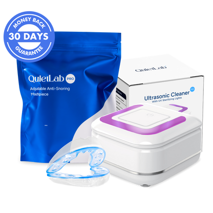 Getquietlab® Automatic Ultrasonic UV Cleaner And Getquietlab Pro® Mouthpiece